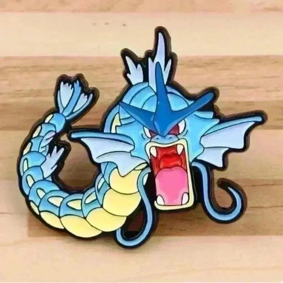 Just Evolved Gyarados: Fierce Pokémon Enamel Pin - Powerful Collectible - Picture 2 of 6